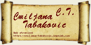 Cmiljana Tabaković vizit kartica